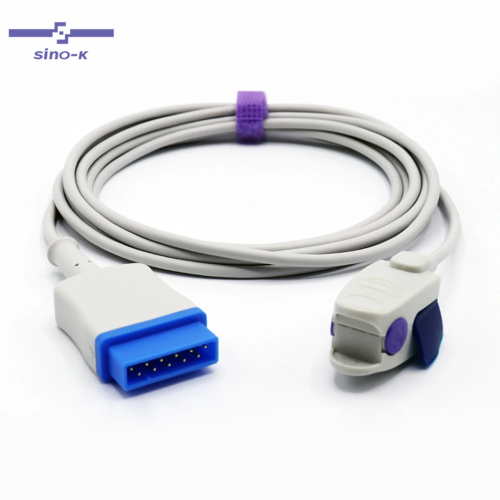 GE B650 , B30/40 ohmeda reusable pediatric clip spo2 sensor, 11pins,  3 m