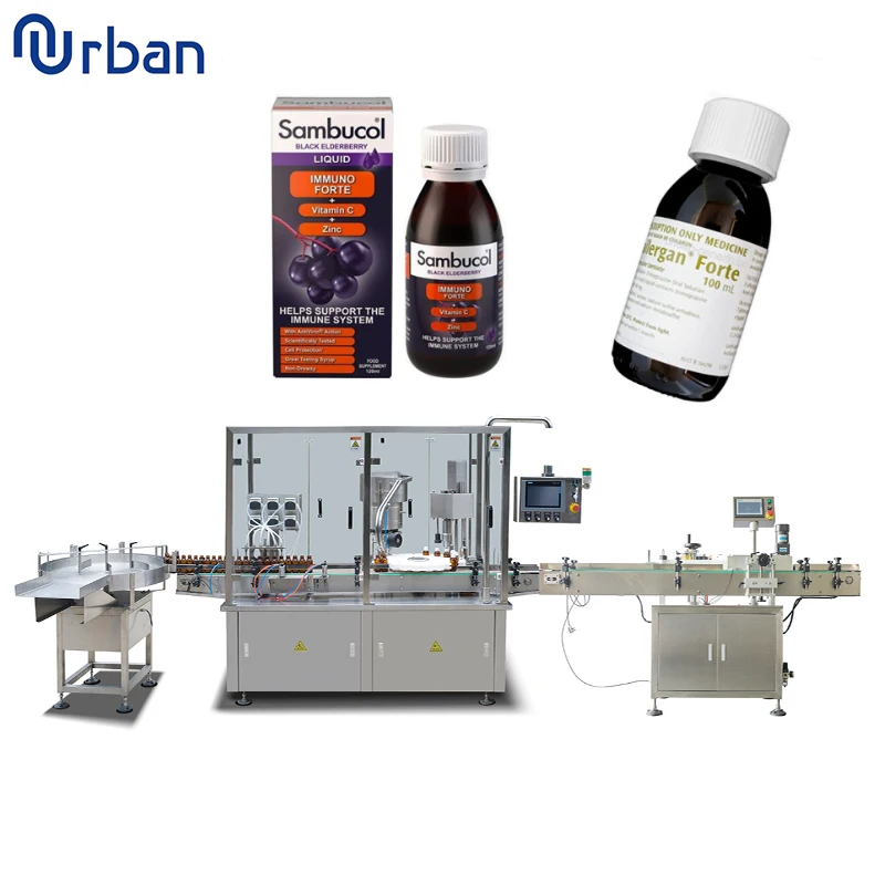 pharmaceutical syrup filler 6 nozzles automatic 30ml 60ml 120ml energy drink syrup filling machine