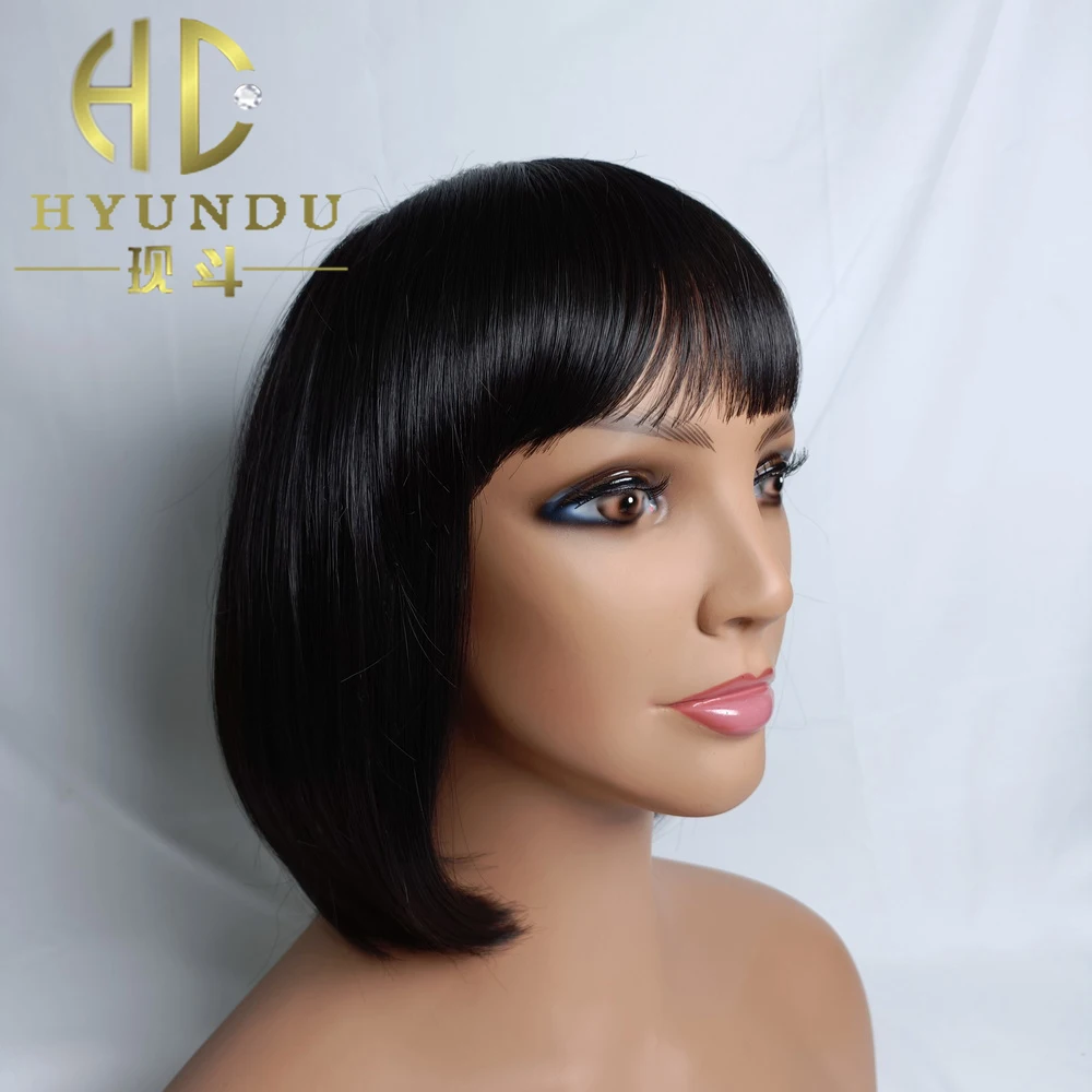 Japan style short Synthetic hair bob wig Fashion lady wig headgear Air bangs