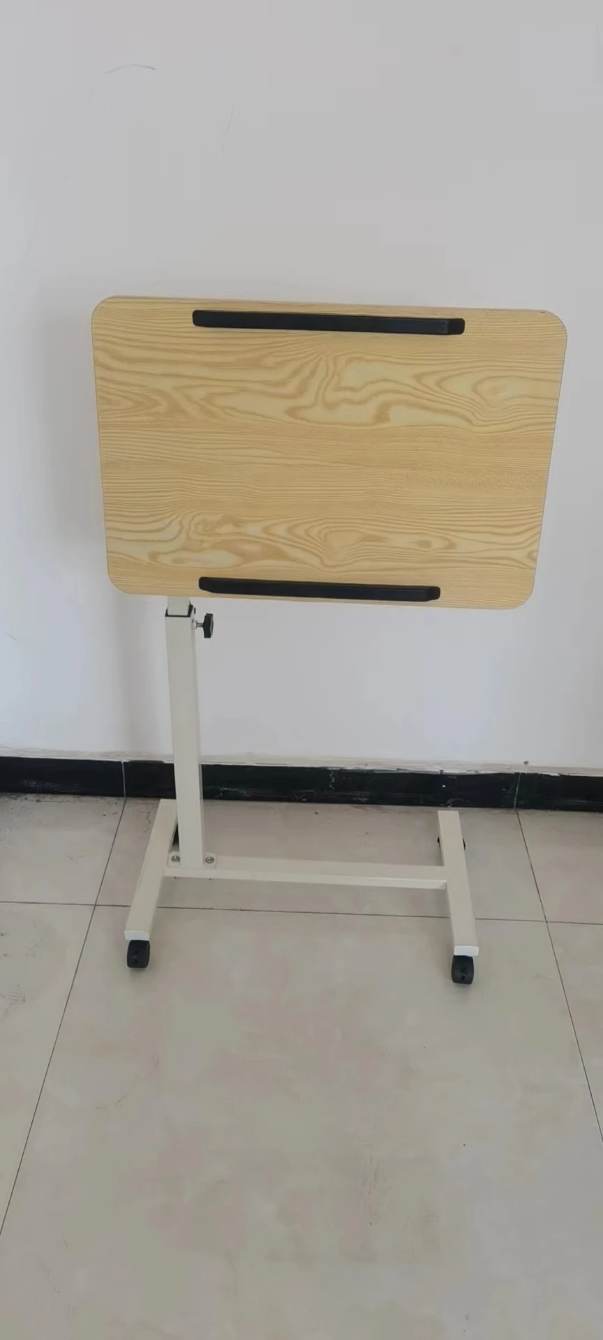 Hospital use nursing bedside table removable patient dining table board medical height adjustable lift board with brake