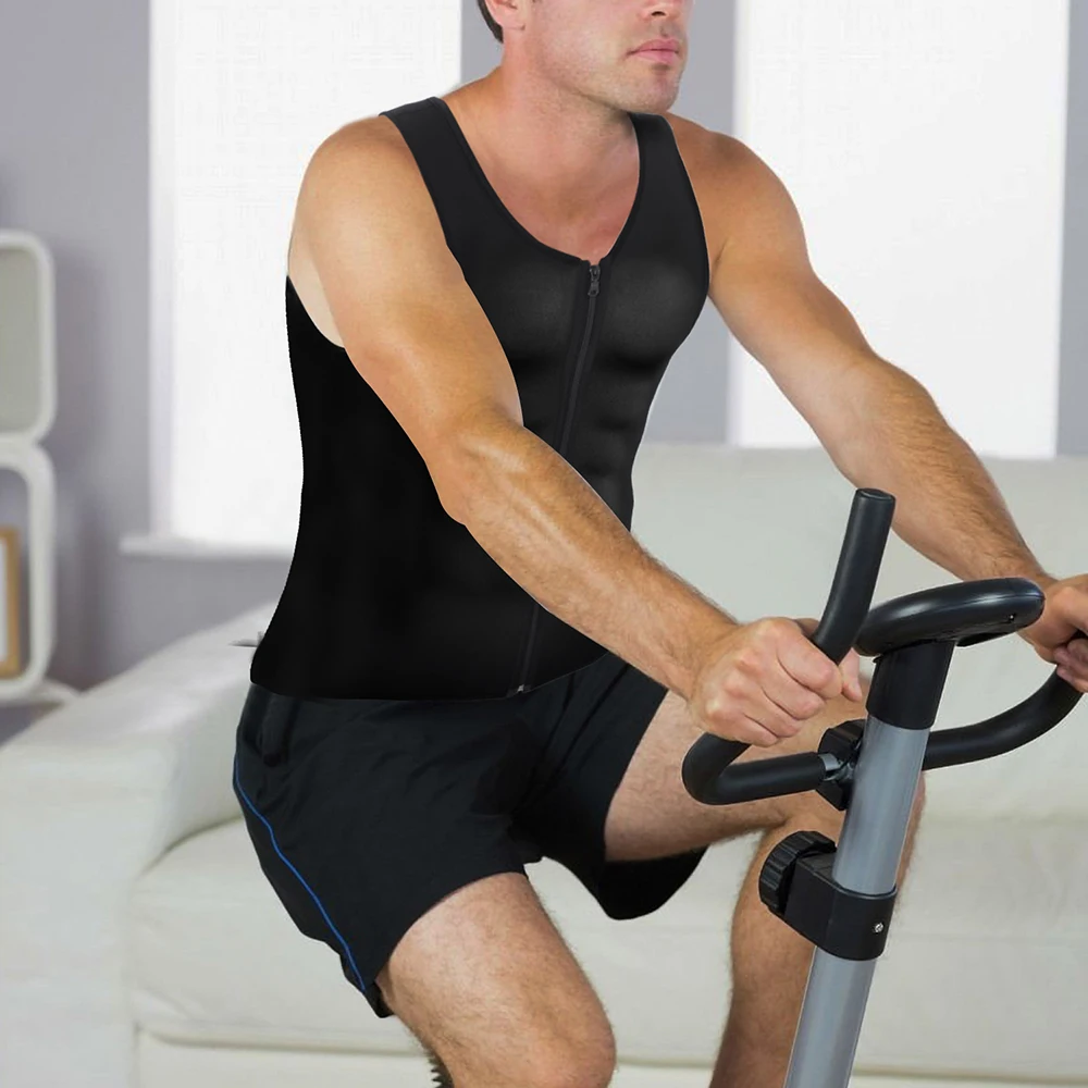 Sauna Mens Tank Top 5 Times Sweat Sauna Vest Slimming Body Shaper Hot Neoprene Sauna Suits For Men