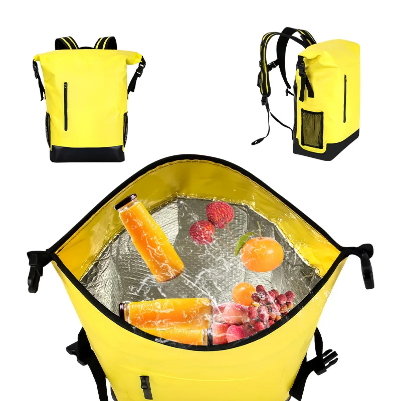 Custom Logo Colour Waterproof pvc portable beach lunch picnic backpack insulated cooler bags for food