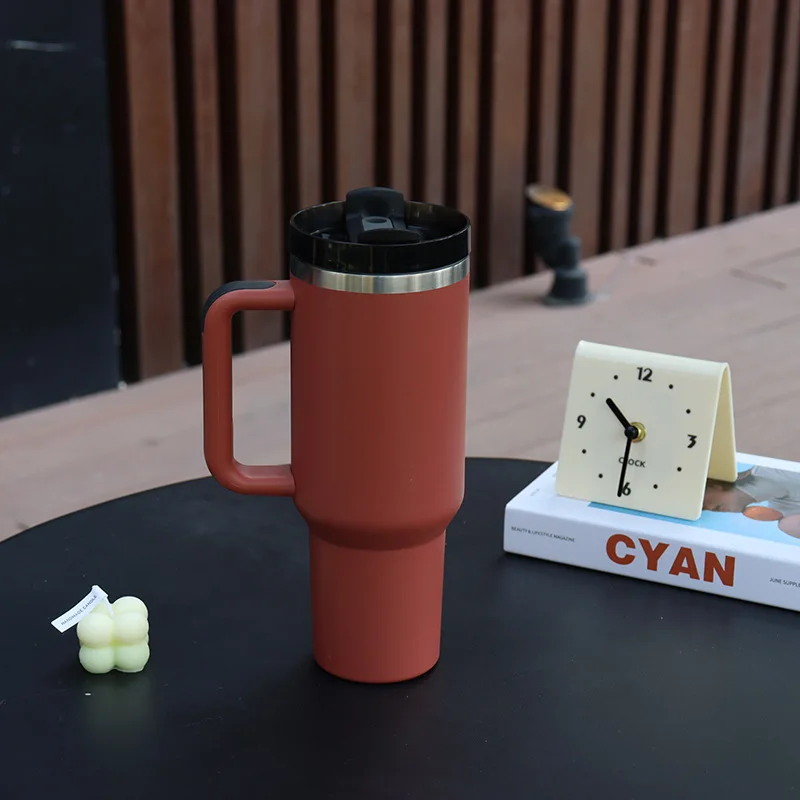 Most Popular Lead Free Adventure Insulated Travel Mug 40oz Black Chroma Tumbler With Handle And Straw