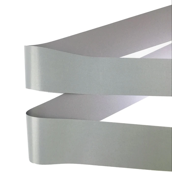 HCSP Hi-vis Gray Reflective T/C Fabric Tape  For Clothing for reflective jacket Glowing in the dark