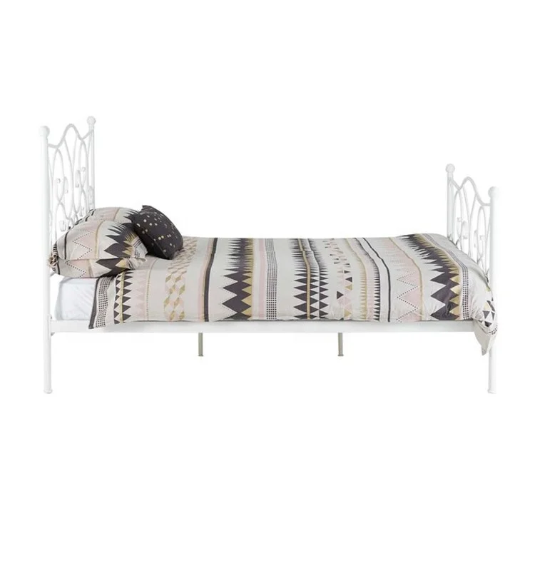 
Latest Bedroom Furniture Luxury Bed Design Portable Iron Frame Bed Price 