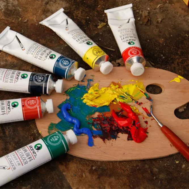 
Marley 1050 Oil Paint Single 50ml Professional Art Painter Elementary School Students With Children Special 12 Colors 