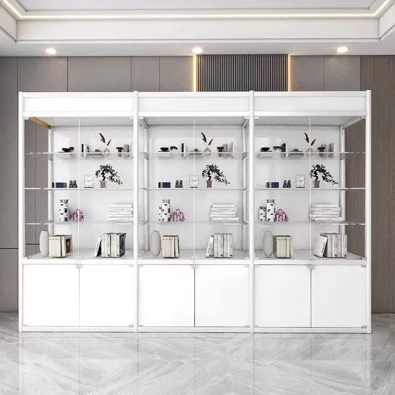 Cosmetic Display Cabinet Beauty Products Shop Shelf Wooden shelves for retail store