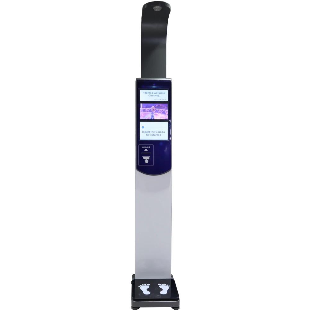 Digital Ultrasonic Intelligent Voice Coin Operation Height And Weight And BMI Scale Health Checkup Machine