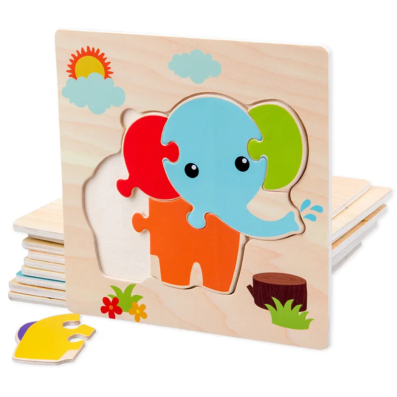 2022 Wooden Puzzle Jigsaw for Children Baby Educational Toy puzzles for kid