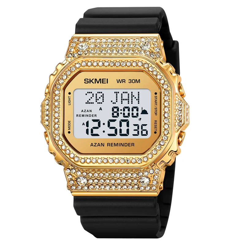 Luxury SKMEI 2052 Muslim Prayer Azan Digital Relojes Men Watch