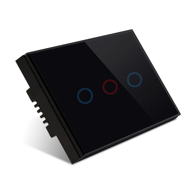 
Touch panel 3 gang phone wifi controlled light switch 220v for sale 