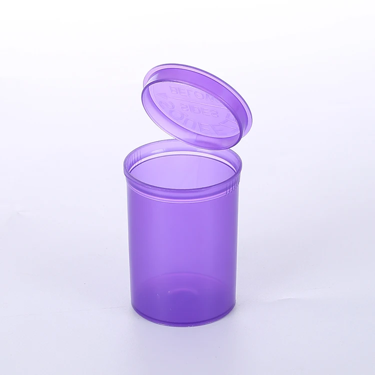 13dr Rx Packaging Storage Pop Top Hinged Lid Vials Container With Snap Cap