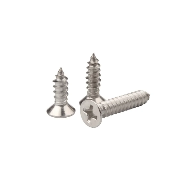 Phillips tapping screws 304 stainless steel self-tapping chipboar Flat head wood screws Countersunk Head Customizable  Fasteners