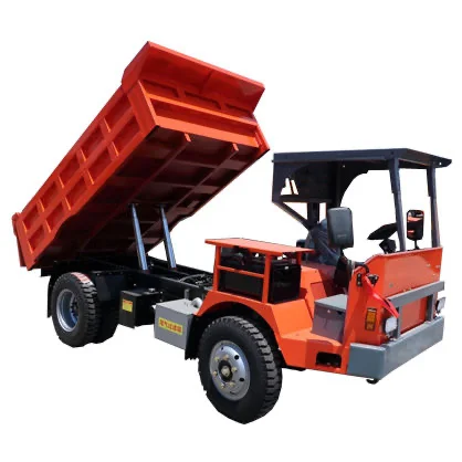 HuanSheng Mine Use 4 Wheel Drive Hydraulic Double Rear Cylinder Diesel Engine Dump Truck