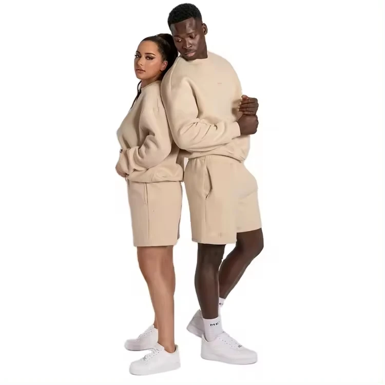 OEM Custom Logo High quality Tracksuit unisex Tracksuits Gym Sweatsuit Custom Made Sweat Suits Jogging shorts Suit