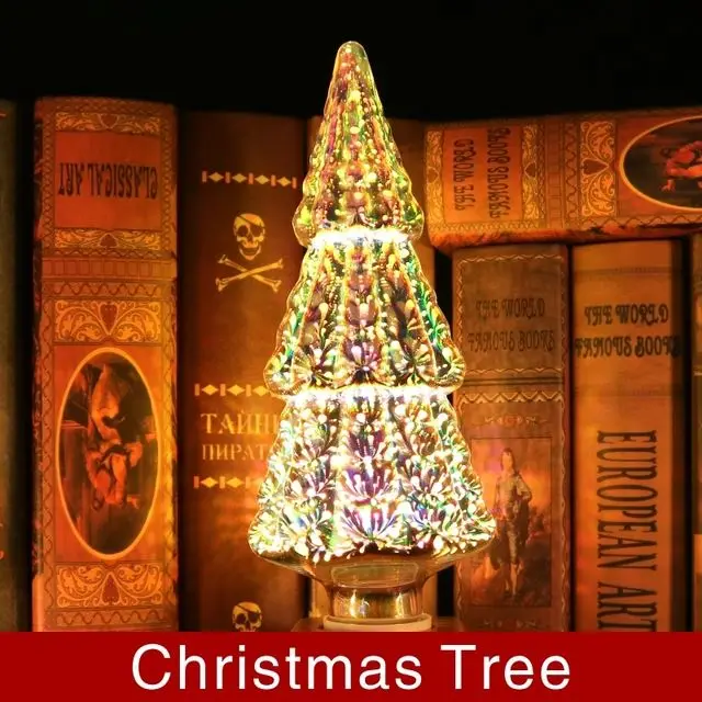 2W B22 E26 E27 Base Vintage Edison Led Holiday Light 3D Firework St64 Led Filament Bulb