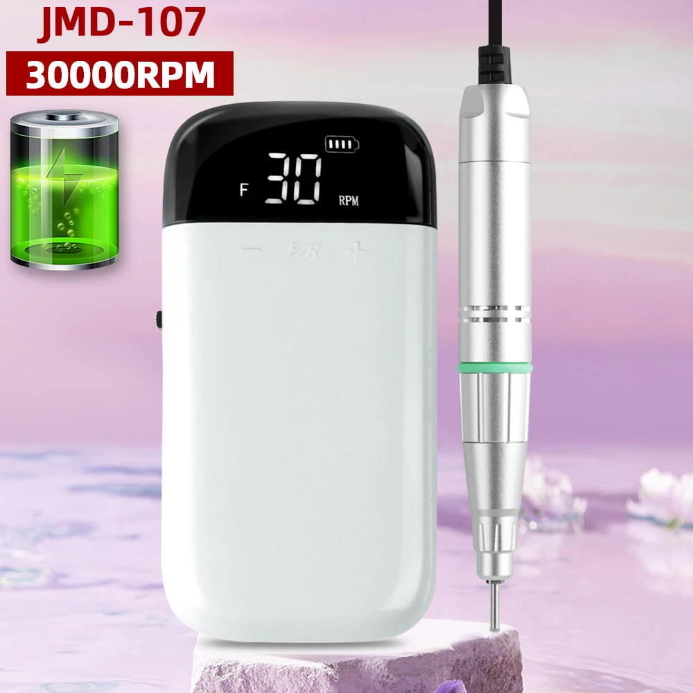 Jimdoa Manicure Pedicure Set Electric Rechargeable Portable Nail Drill Machine New Arrivals 20W 30000RPM Acrylic Convenient 1set