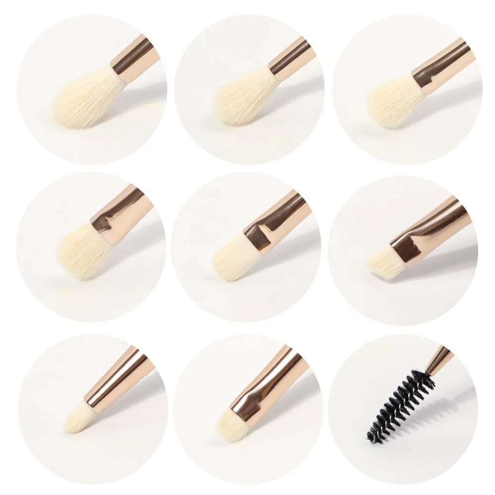 2024 New Style Wholesale Eyeshadow Soft 8 pcs Buy Cosmetic White Eye Wood Synthetic Custom Makeup Brush Set