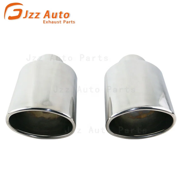 JZZ нержавеющая сталь одинарный Наклонный выхлопной трубы глушитель наконечник для универсального автомобиля