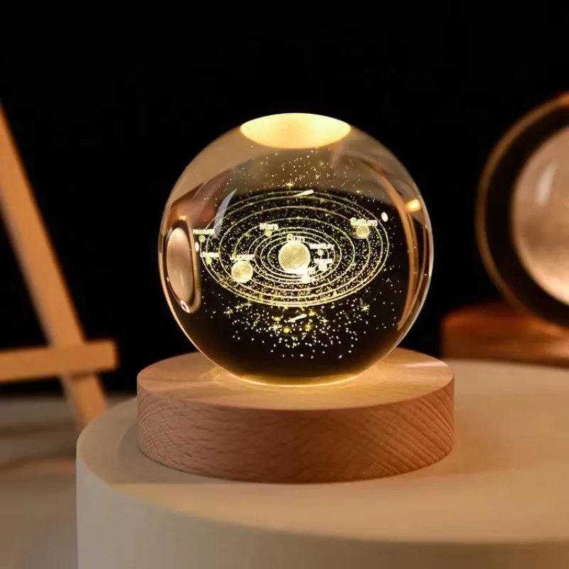 usb led night light galaxy crystal ball table lamp led night light bedside table lamp for baby kids decoration lights for events