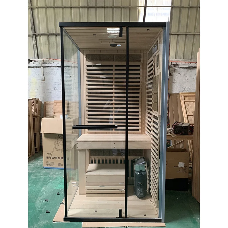 1 человек массивная деревянная комнатная сауна с дальним инфракрасным излучением баня традиционная Паровая