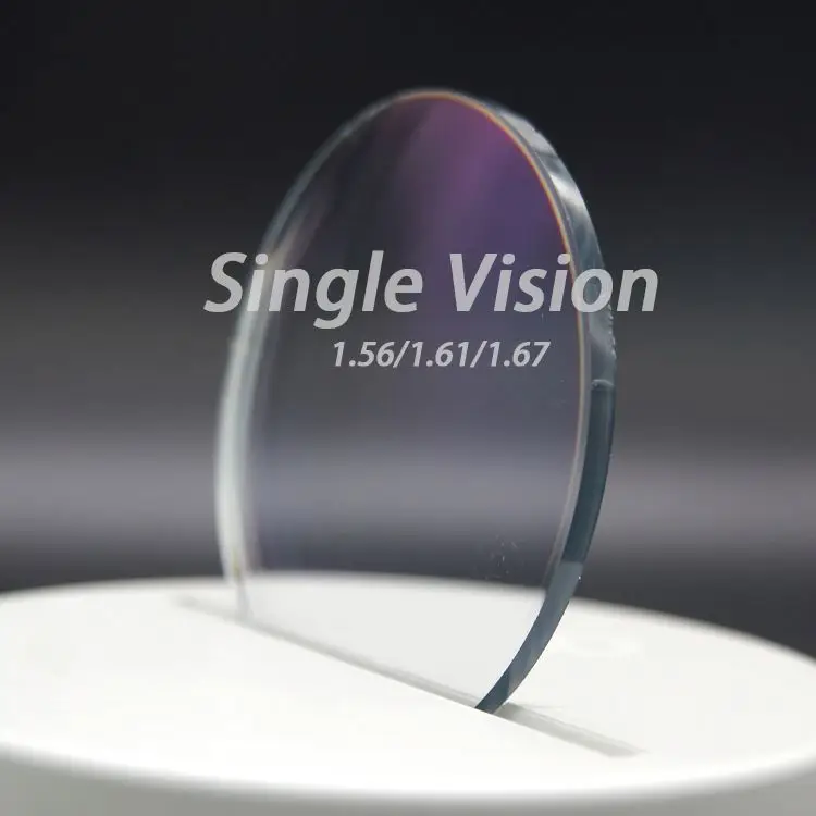 Wholesale Coating Blue Cut Hard Coating Finished Clear Vision Lens 1.61 Blue Cut Single Vision Lens