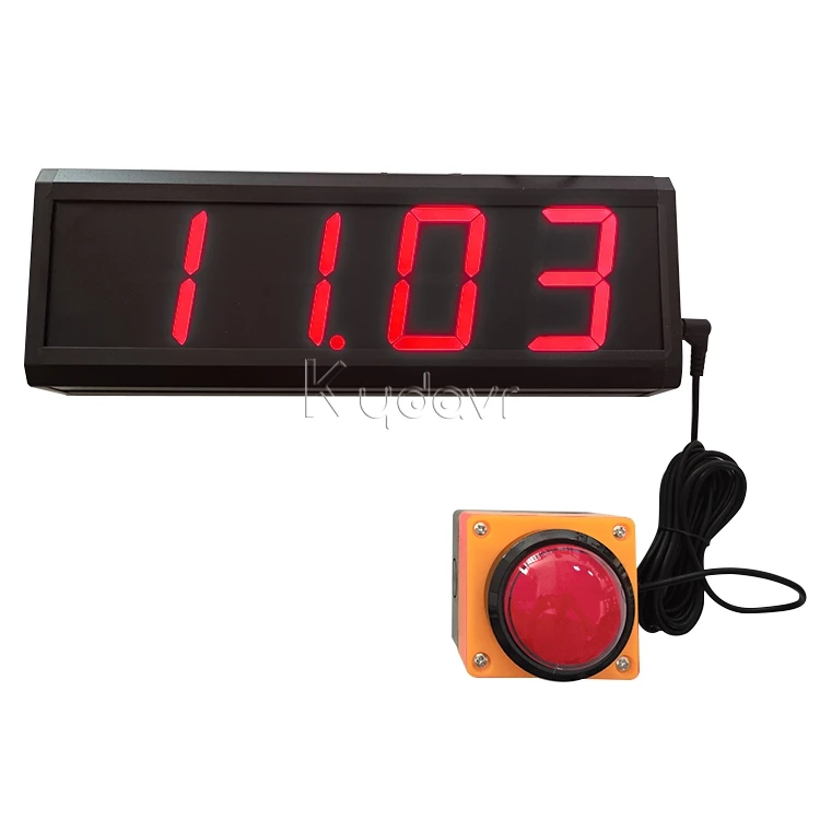 Carnival electric 10 seconds interactive push button timer challenge game digital led light red led light therapy with timer