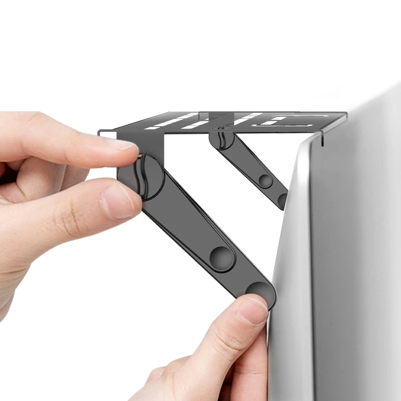 Black Metal 24 36 inch Extra Long Set Top Box Screen Shelf Steel Monitor TV Top Shelf