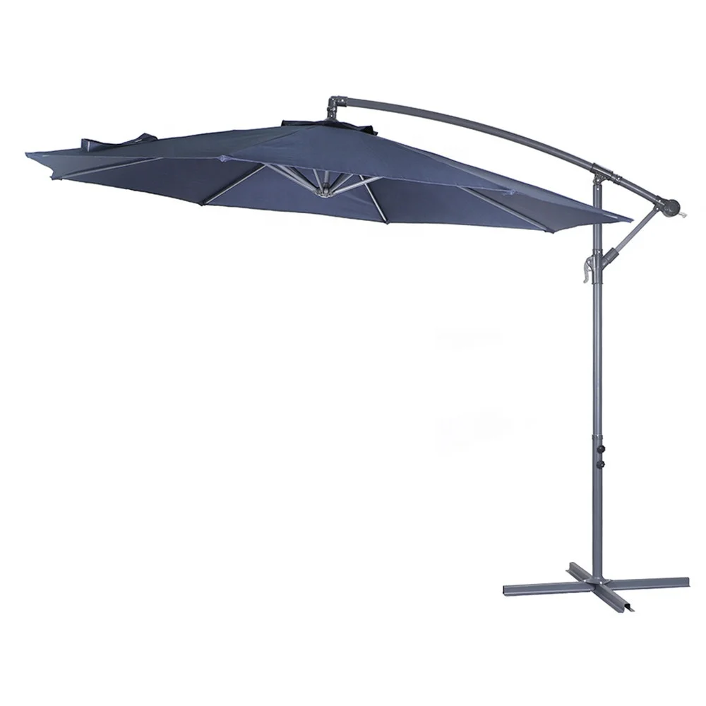DIA 3M Garden Patio Umbrella Cantilever Steel Hanging Parasol Banana Outdoor Umbrella