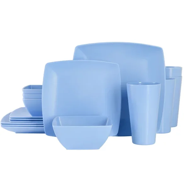 rpet plastic royal blue dinnerware set china tableware