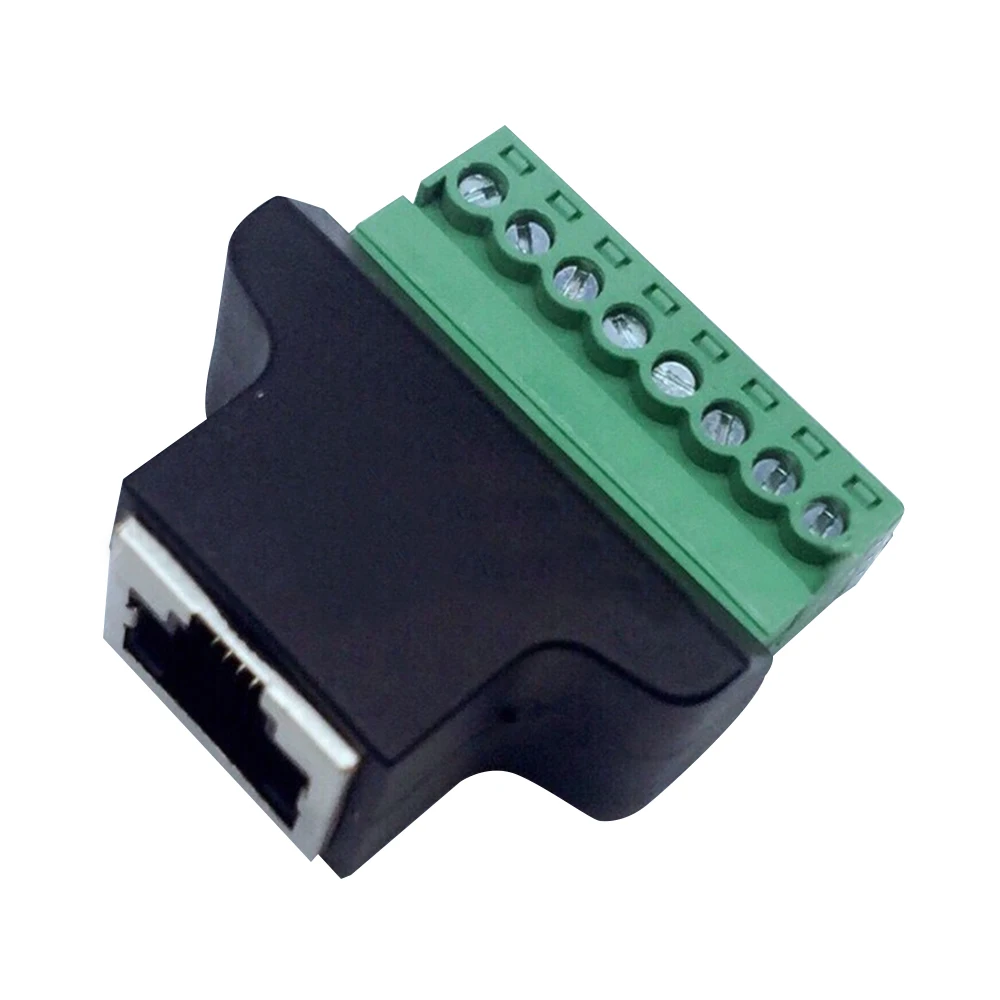 New Network Connector RJ45 Socket To 8-Bit Terminal RJ45 To 8Pin Solderless Adapter Terminal