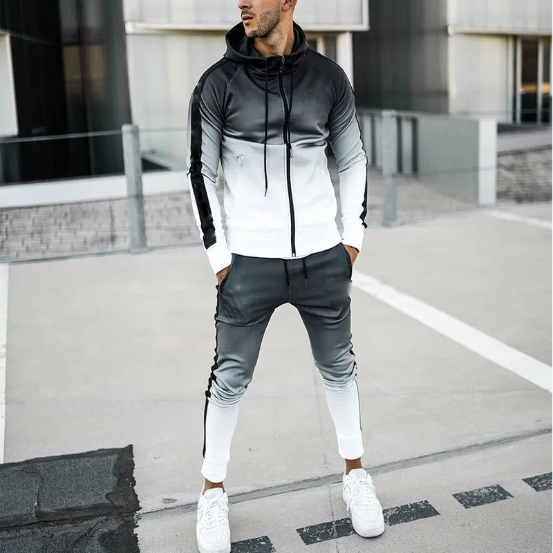 Custom 2 Piece tracksuits casual outdoor men gym sweat suits mens sports oversized track suits fall clothing