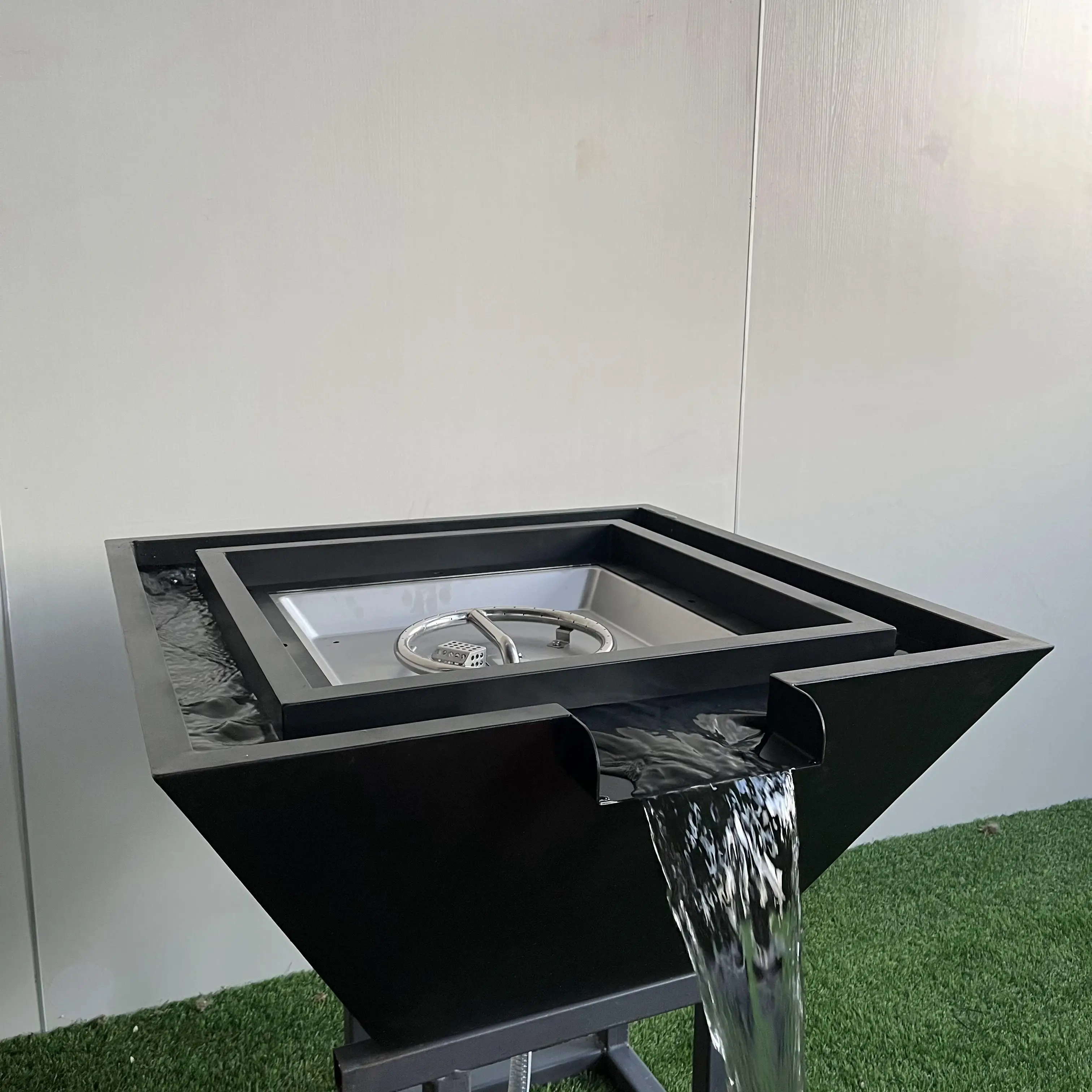 outdoor  Remote control and water outlet black  Fire Pits