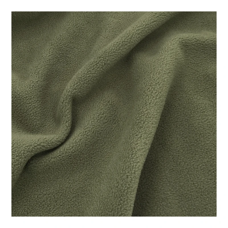 100% Polyester 180G Two Sides Brushed One Side Anti-pilling Polar Fleece Fabric
