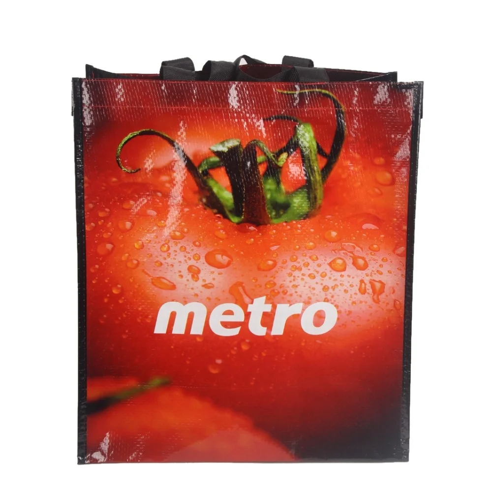 
2020 Promotional Item Eco Portable Collapsible PP Woven Shopping Tote Bag 
