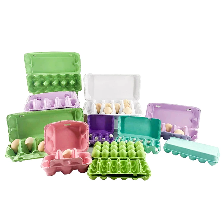 OEM Manufacturer Personalized Quail Egg Packaging Paper Pulp Box Egg Cartons For Chicken Eggs