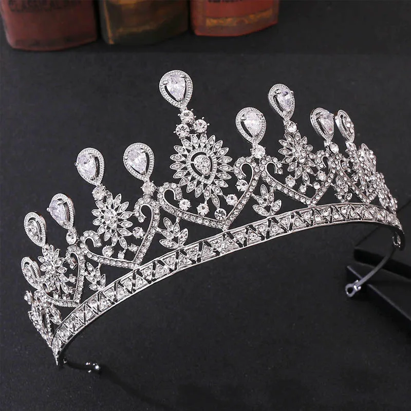Crystal Crown Hair Accessories For Women Wedding Accessories Crown For Bridal Rhinestone Diadema Tiara Gift Wholesale
