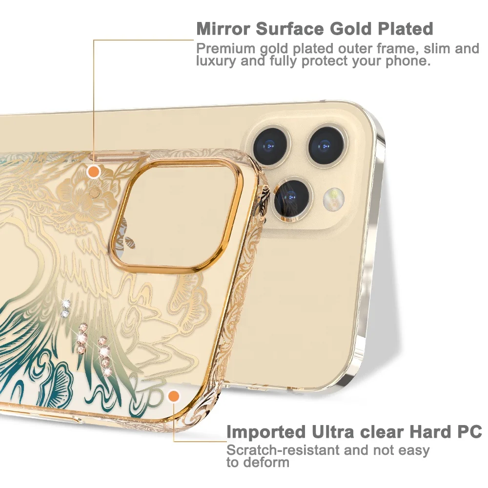 Chinese Culture Feature Design Phoenix Luxury Full Cover Pc Shockproof Mobile Phone Protective Case For IPhone 13 Pro Max