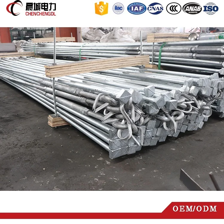 Manufactured hot dip galvanized Hot forged steel  Stay Rod with factory direct price