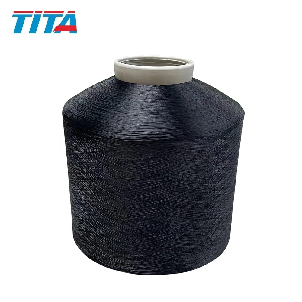 Полиэстер DTY 75D/36F/120TPM оптическая белая пряжа для этикеток