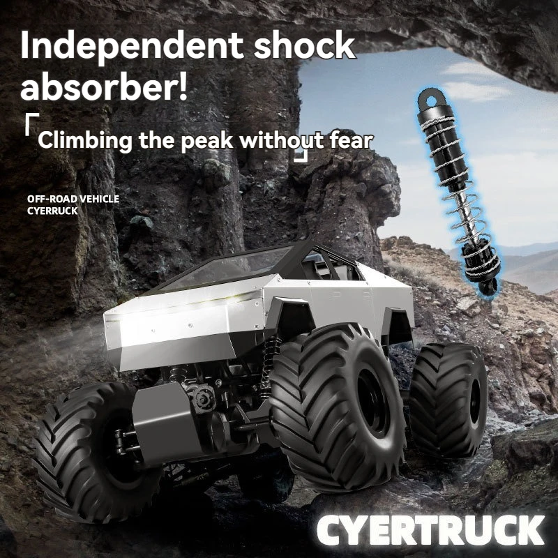 Wholesale New 1:8 2.4G Big Wheel Cybertruck RC Car Toys Off-Road Climber Remote Control Truck With Light For Children