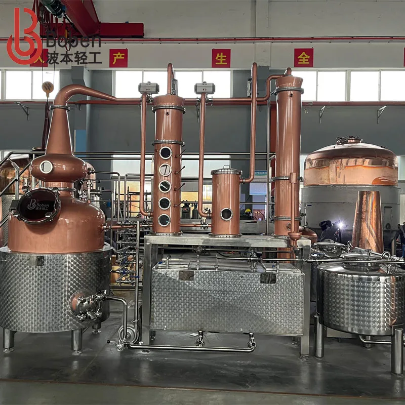 Factory Supply 600l Copper Still Pot Alcohol Boiler With Liquor Receiver Tank Whisky Gin Vodka Spirits Distillery Equipment