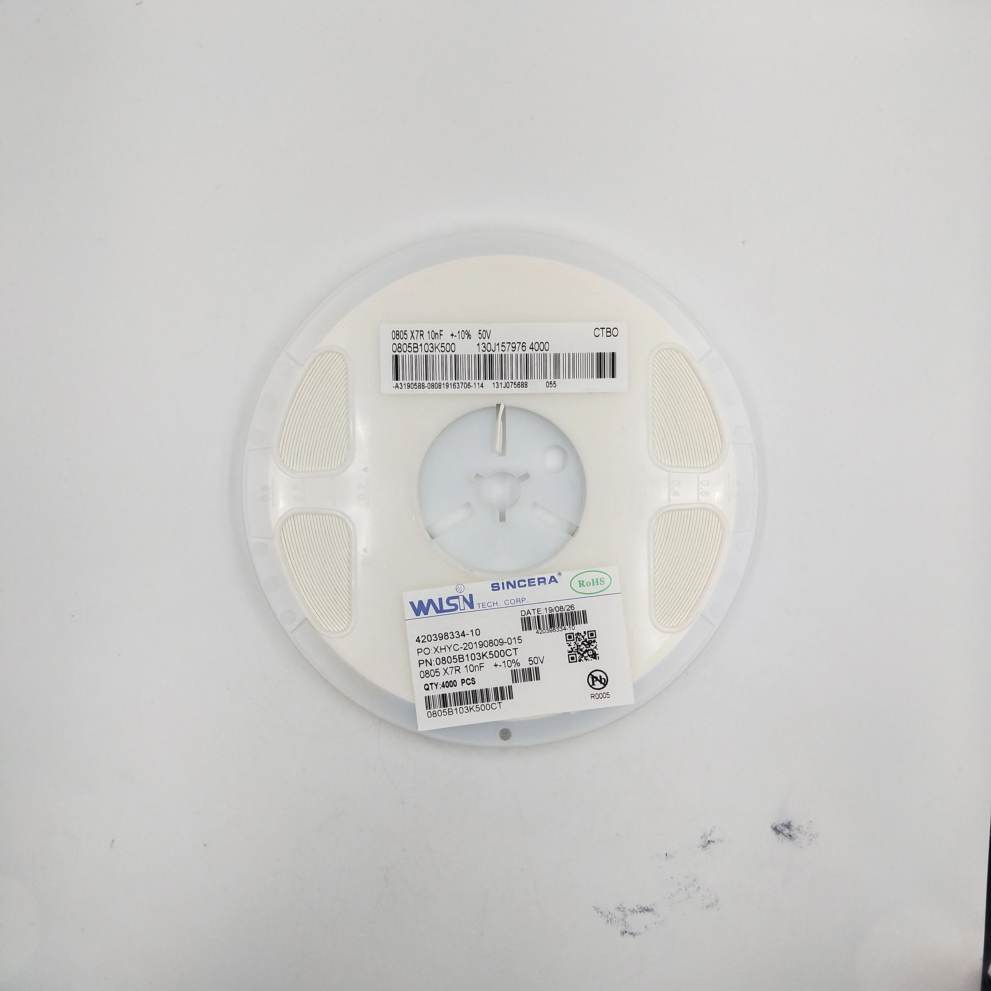 
New original 0805B103K500CT patch 0805 10NF 103K accuracy 10% 50V Ceramic Capacitors 
