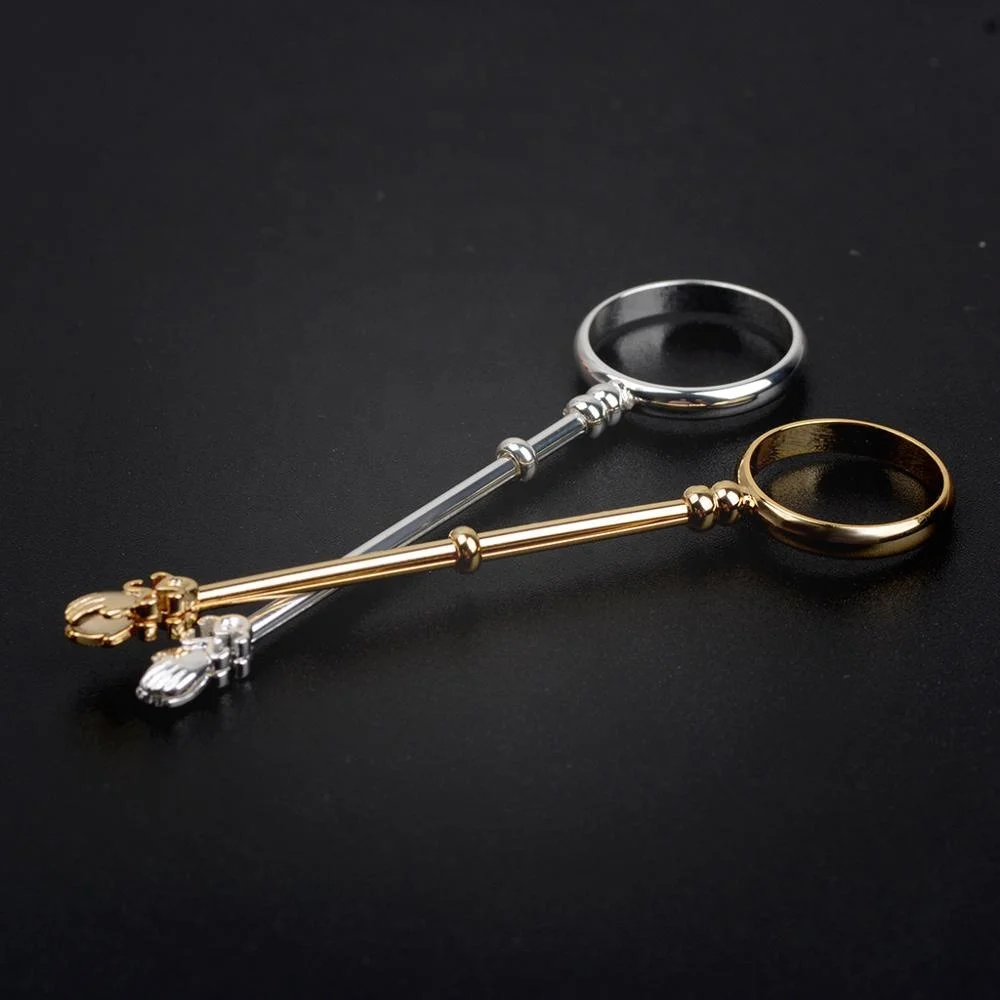 Fashion Creative Smoking Accessories Hand Shape Men Women Brass Gold Silver Metal Cigarette Holder Ring