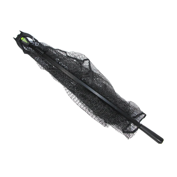 Selco Podrywka Rubber Coating Net+Al Head 60*60Cm  Net Depth 55Cm Hexagon Handle Carbon Fiber Landing Net