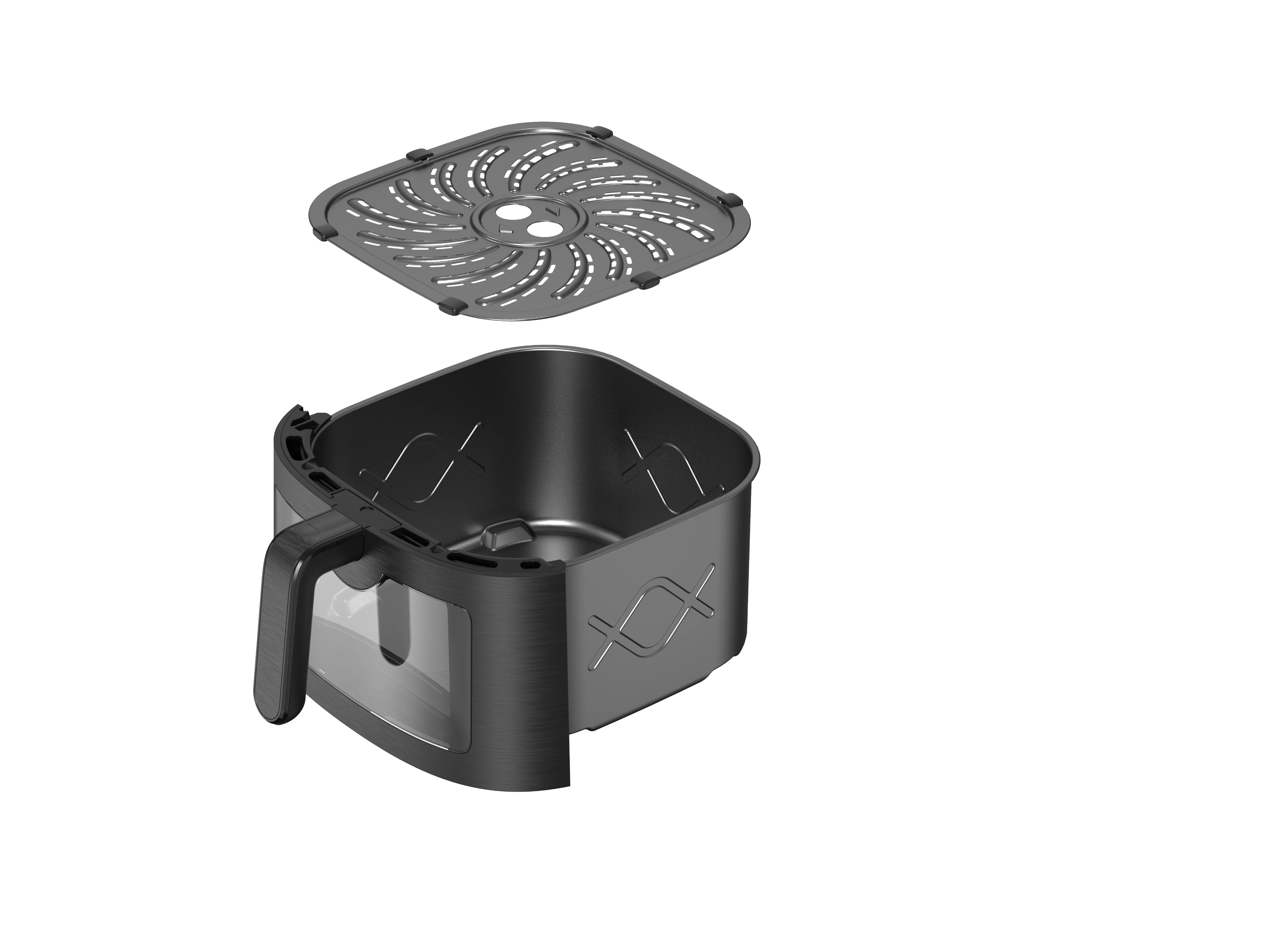 8L 1800W 220V Consumer Reports Best Air Fryer Hot Selling Mini Rack Air Fryer without Oil Digital Smart Air Fryer