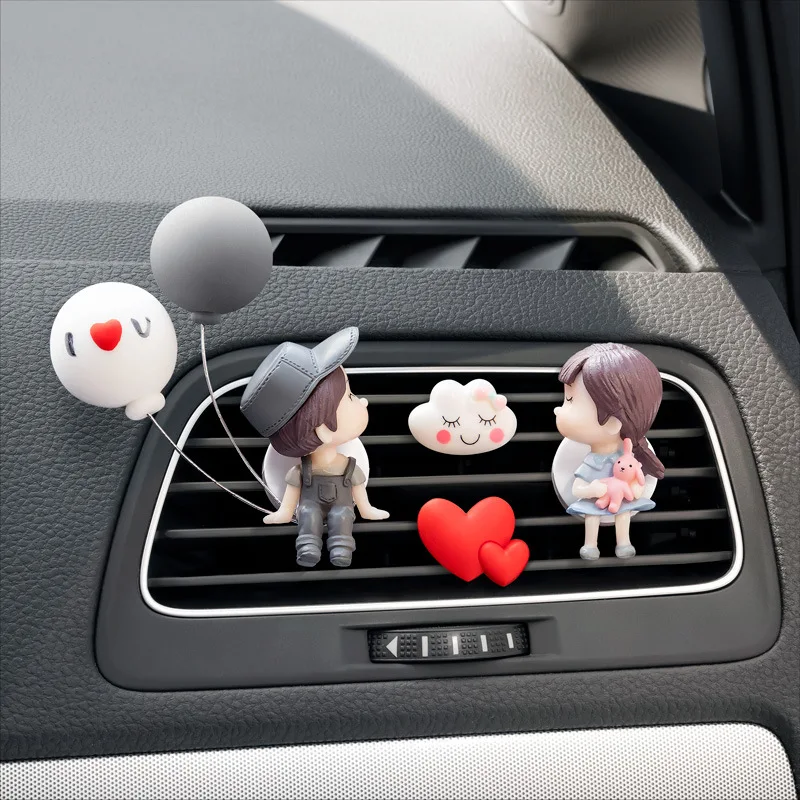 INS Wedding Christmas Gifts Interior Ornament Diffuser Cloud Flower Couple Lover Cute Balloon Car Vent Clip Decoration