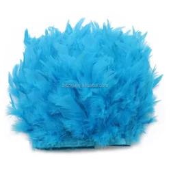 Top Quality Cheap Feather Trim White Dyed Turkey Feather Fringe Trimmings For Clothing