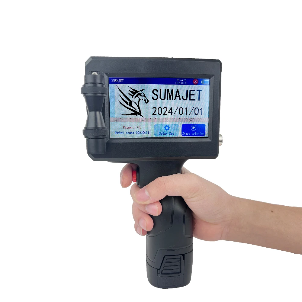 Portable Mini handheld inkjet printer gun with water-based ink printer for printing production dates food bags plastic bottles