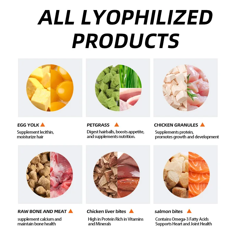 Freeze Dried Cat Snacks Chicken Breast Cubes Wholesale Pet Freeze-drying Freeze Dried Dog Food Oem Odm